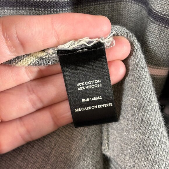 Torrid Gray Striped Open Front Cardigan Duster Sweater Women's Plus Size 5X - Picture 8 of 8